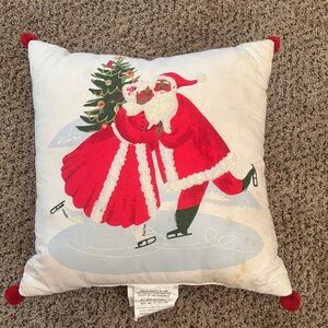 Festive Santa Claus Holiday Pillow